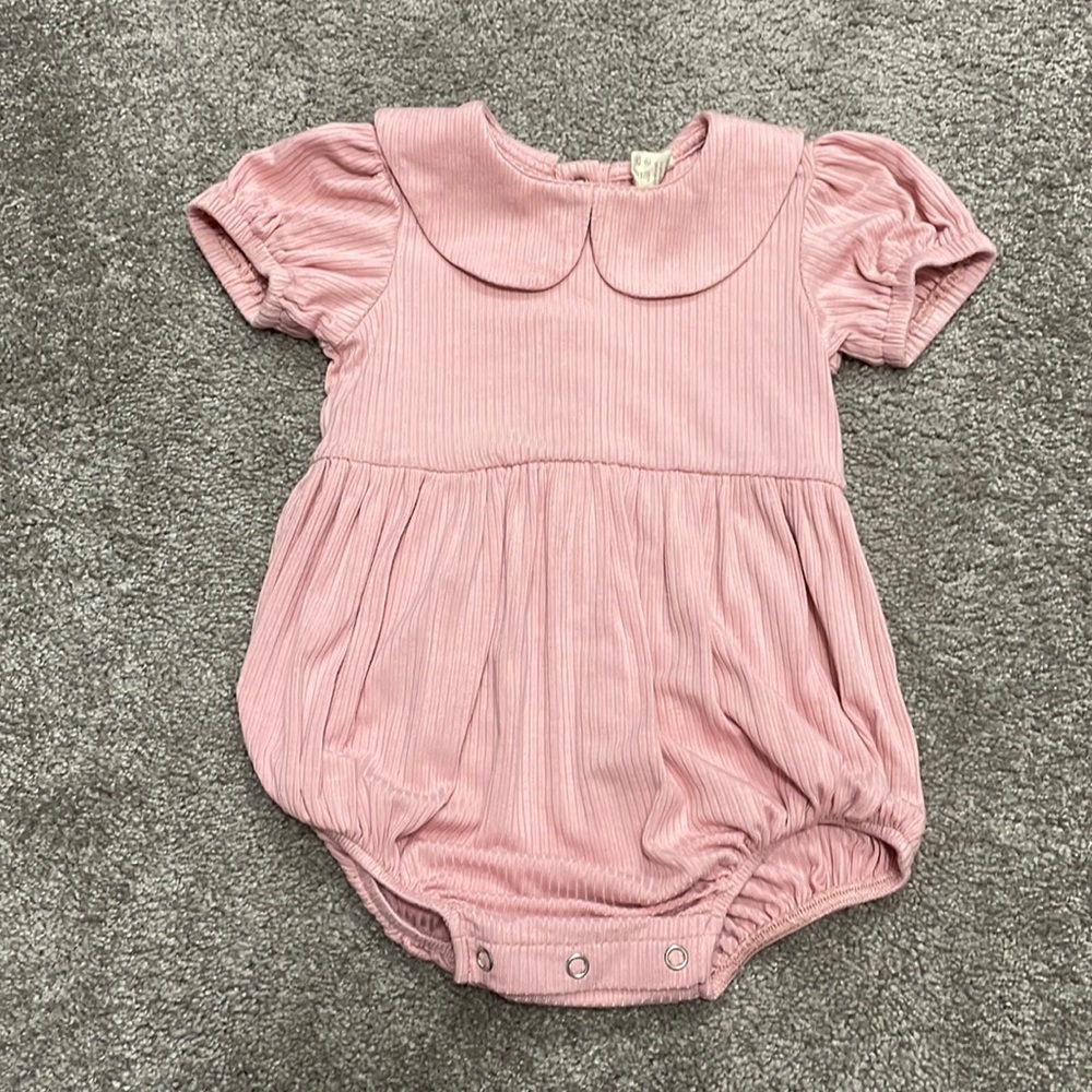 Kate Quinn Pink Ribbed Peter Pan Bubble